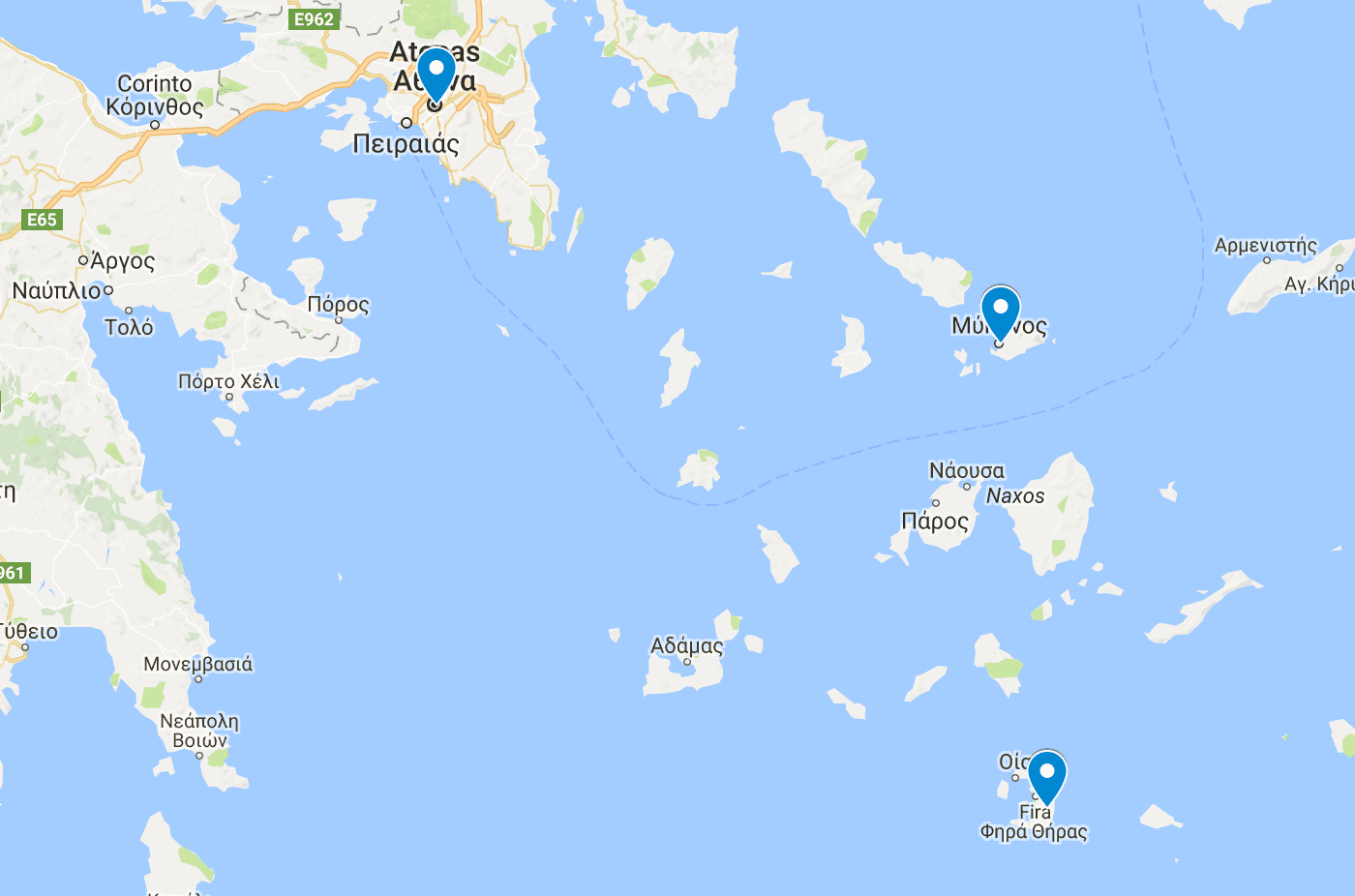 Cómo ir desde Atenas a Mykonos