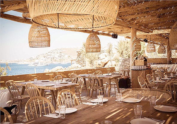 melhores beach clubs em mykonos scorpios restaurante